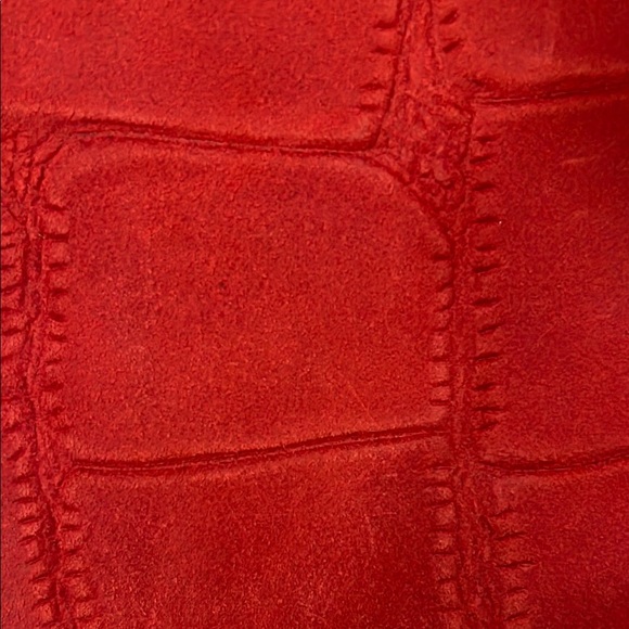 Liebeskind Red Croc-Embossed Pouch - Picture 7 of 7